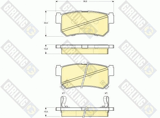 Brake Pad Set, disc brake (6133829)