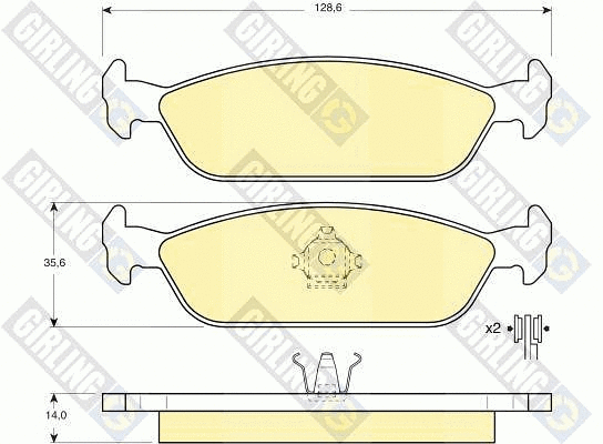 Brake Pad Set, disc brake (6131122)