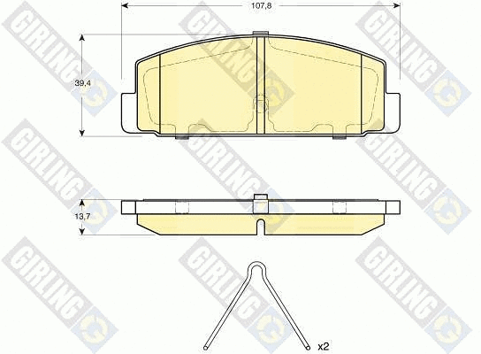 Brake Pad Set, disc brake (6133119)