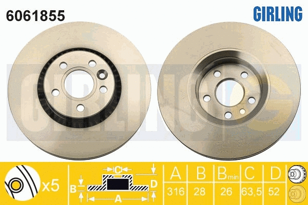 Brake Disc (6061855)