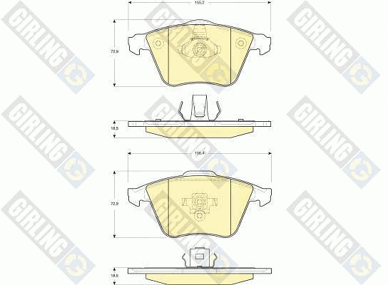 Brake Pad Set, disc brake (6116072)