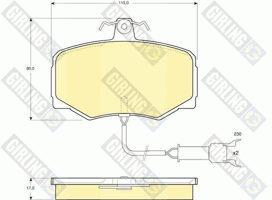 Brake Pad Set, disc brake (6104611)