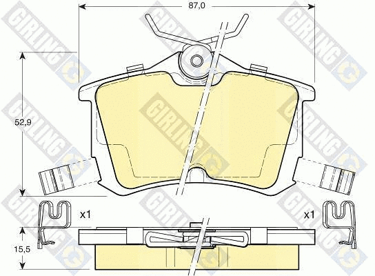 Brake Pad Set, disc brake (6131901)
