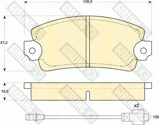 Brake Pad Set, disc brake (6101723)