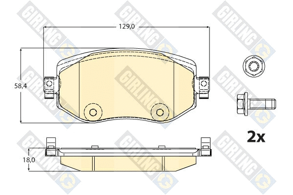 Brake Pad Set, disc brake (6121758)