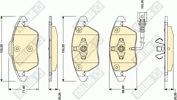 Brake Pad Set, disc brake (6118072)