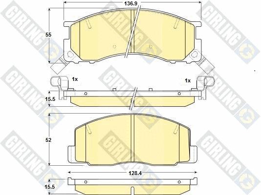 Brake Pad Set, disc brake (6130869)