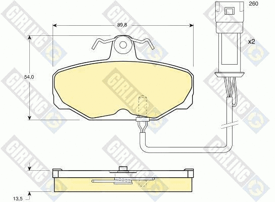 Brake Pad Set, disc brake (6104711)