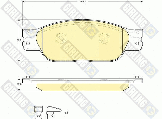 Brake Pad Set, disc brake (6115109)