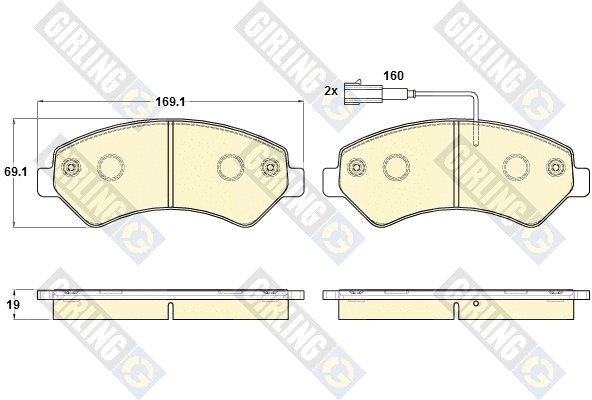 Brake Pad Set, disc brake (6119825)