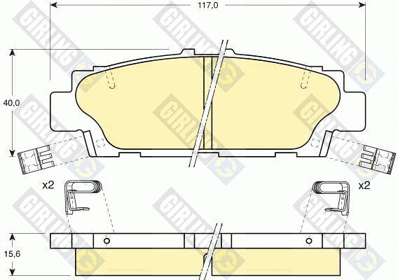 Brake Pad Set, disc brake (6112579)