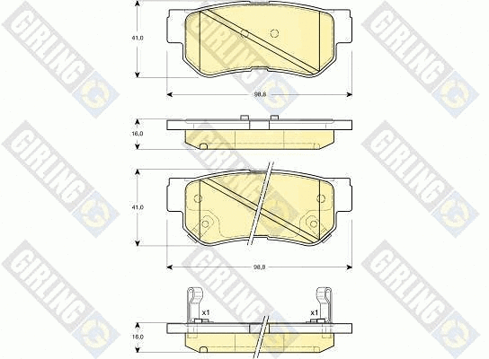 Brake Pad Set, disc brake (6132829)