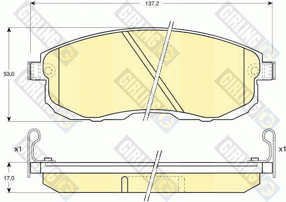 Brake Pad Set, disc brake (6110039)