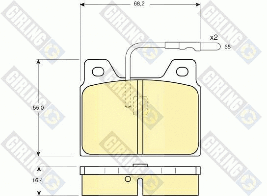 Brake Pad Set, disc brake (6101561)