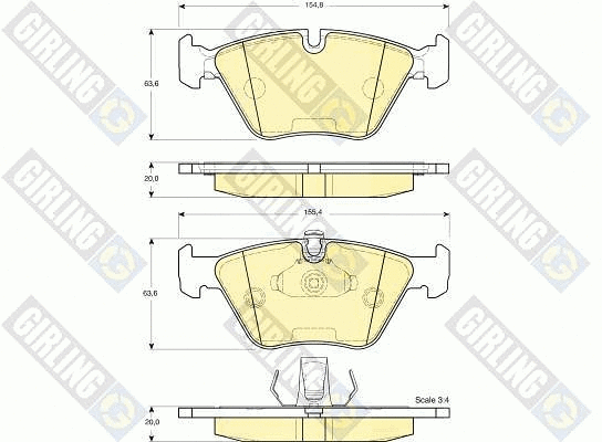 Brake Pad Set, disc brake (6114042)