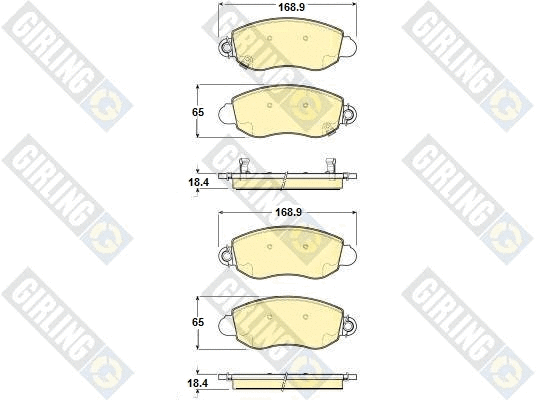 Brake Pad Set, disc brake (6114244)