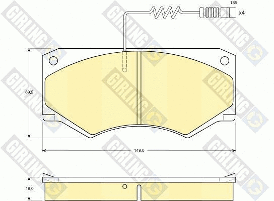 Brake Pad Set, disc brake (6110679)