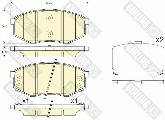 Brake Pad Set, disc brake (6135535)