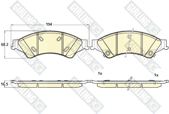 Brake Pad Set, disc brake (6120056)