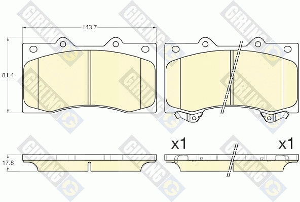 Brake Pad Set, disc brake (6135605)