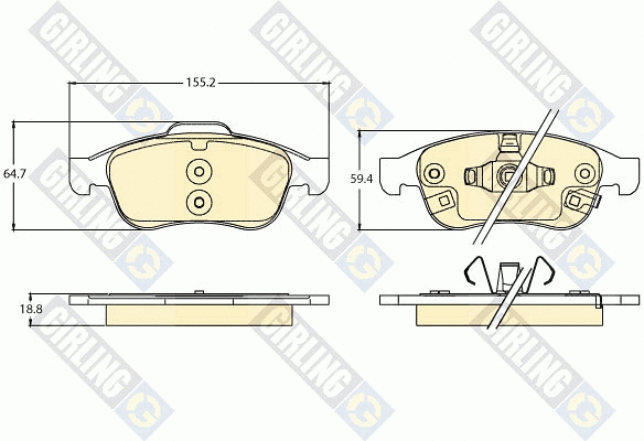 Brake Pad Set, disc brake (6121112)