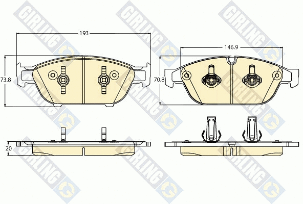Brake Pad Set, disc brake (6121132)