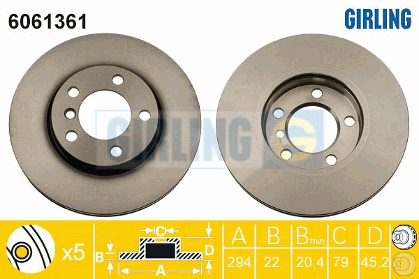 Brake Disc (6061361)