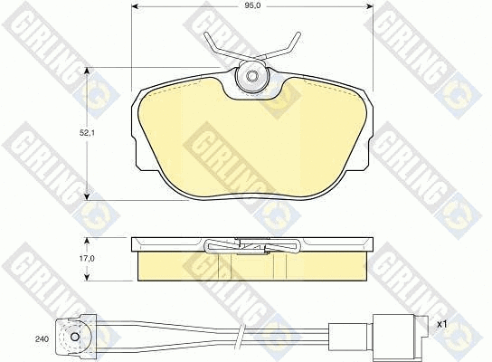 Brake Pad Set, disc brake (6108201)