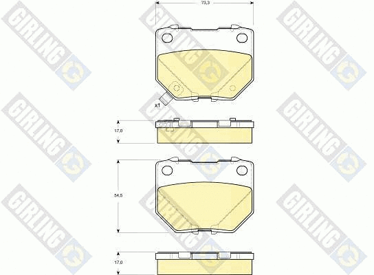 Brake Pad Set, disc brake (6133089)