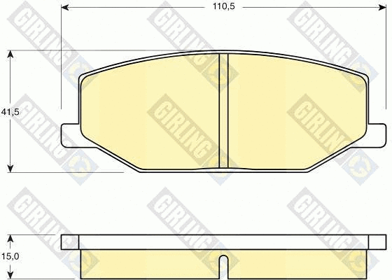 Brake Pad Set, disc brake (6103839)