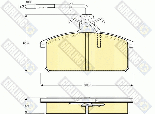 Brake Pad Set, disc brake (6104221)