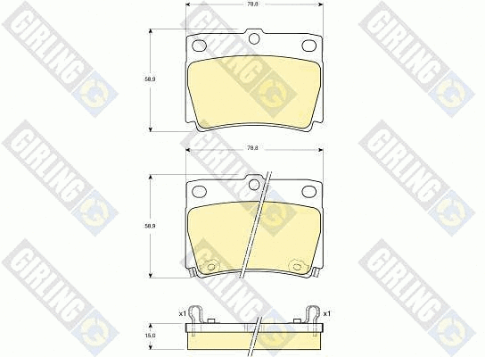 Brake Pad Set, disc brake (6132399)