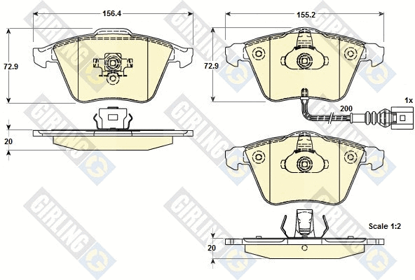 Brake Pad Set, disc brake (6116162)