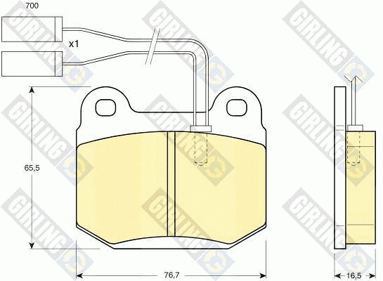 Brake Pad Set, disc brake (6103642)