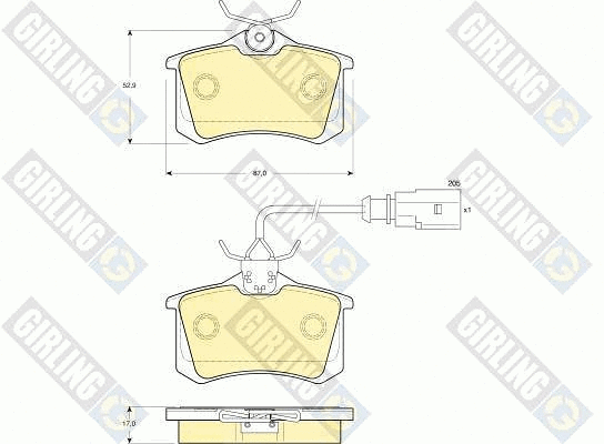 Brake Pad Set, disc brake (6114151)