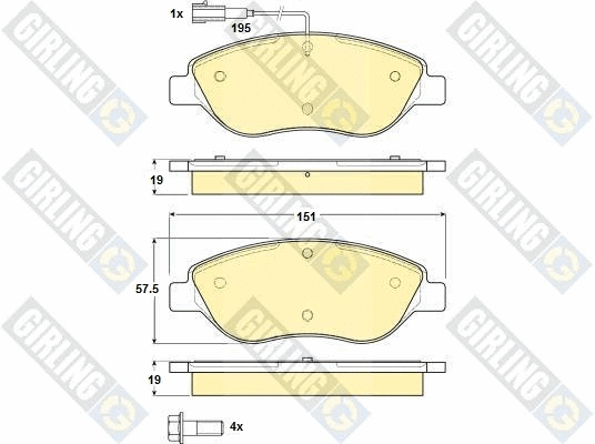 Brake Pad Set, disc brake (6114844)