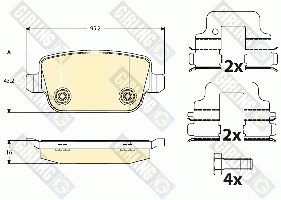 Brake Pad Set, disc brake (6117321)