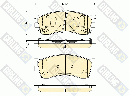 Brake Pad Set, disc brake (6133046)