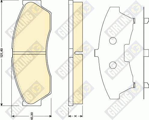 Brake Pad Set, disc brake (6117969)