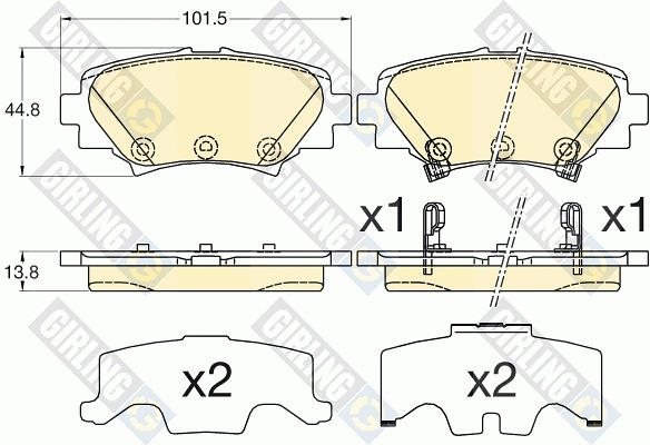Brake Pad Set, disc brake (6135937)