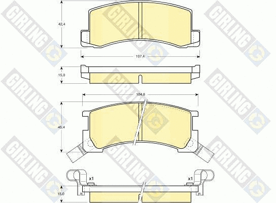 Brake Pad Set, disc brake (6108719)