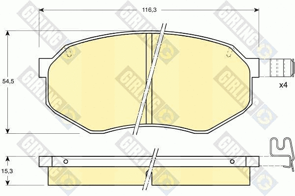 Brake Pad Set, disc brake (6110269)