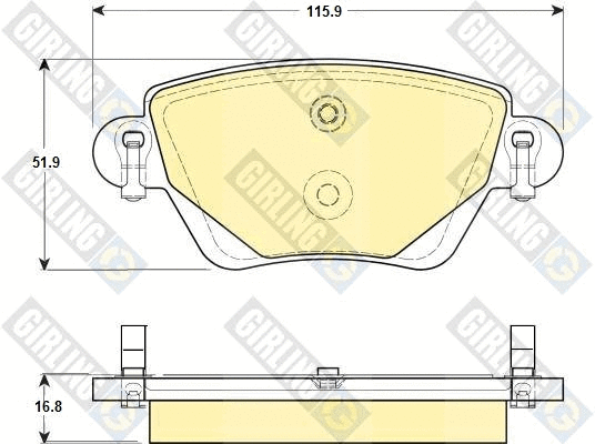 Brake Pad Set, disc brake (6114354)