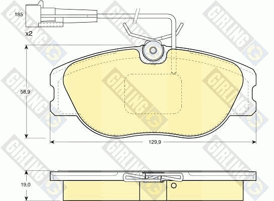 Brake Pad Set, disc brake (6110581)