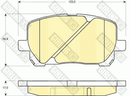 Brake Pad Set, disc brake (6133159)