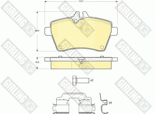 Brake Pad Set, disc brake (6116291)