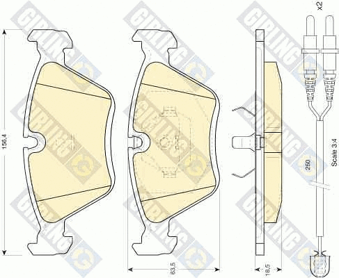 Brake Pad Set, disc brake (6110982)