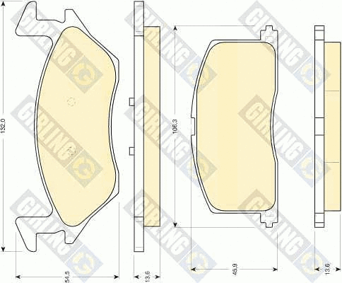 Brake Pad Set, disc brake (6108789)
