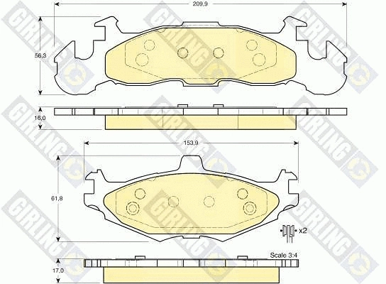Brake Pad Set, disc brake (6140035)