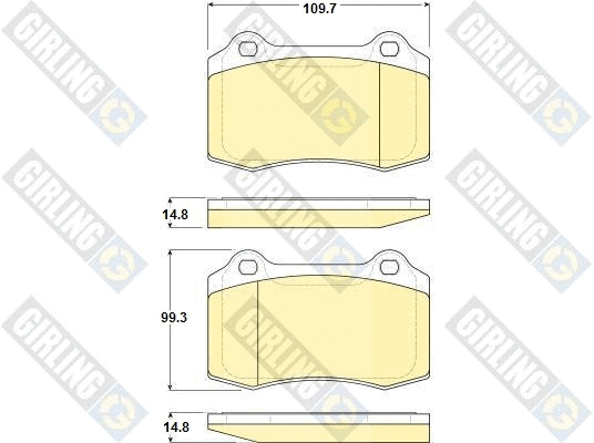 Brake Pad Set, disc brake (6115379)